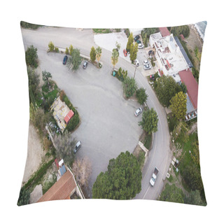Personality  Aerial View Of Houses With Parking Surrounded With Various Trees, Israel Pillow Covers