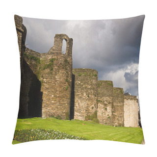 Personality  Roman Wall Of Lugo. World Heritage Site Pillow Covers