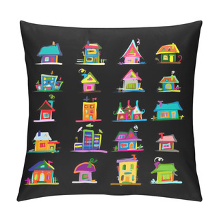 Personality  Sketch Of Art Houses For Your Design Pillow Covers
