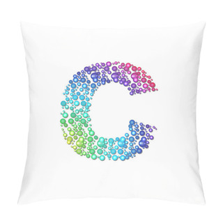 Personality  Circle Rainbow Letter C Pillow Covers