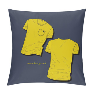 Personality  Men's T-shirt Design Template. Pillow Covers