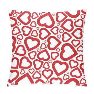 Personality  Bright Red Heart Seamless Background Pattern Pillow Covers