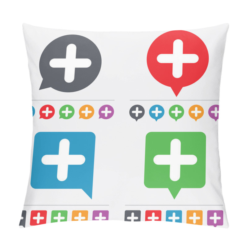 Personality  Plus Sign Icon. Positive Symbol. Pillow Covers