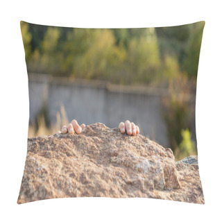 Personality  Child Climbing Rocks Pillow Covers