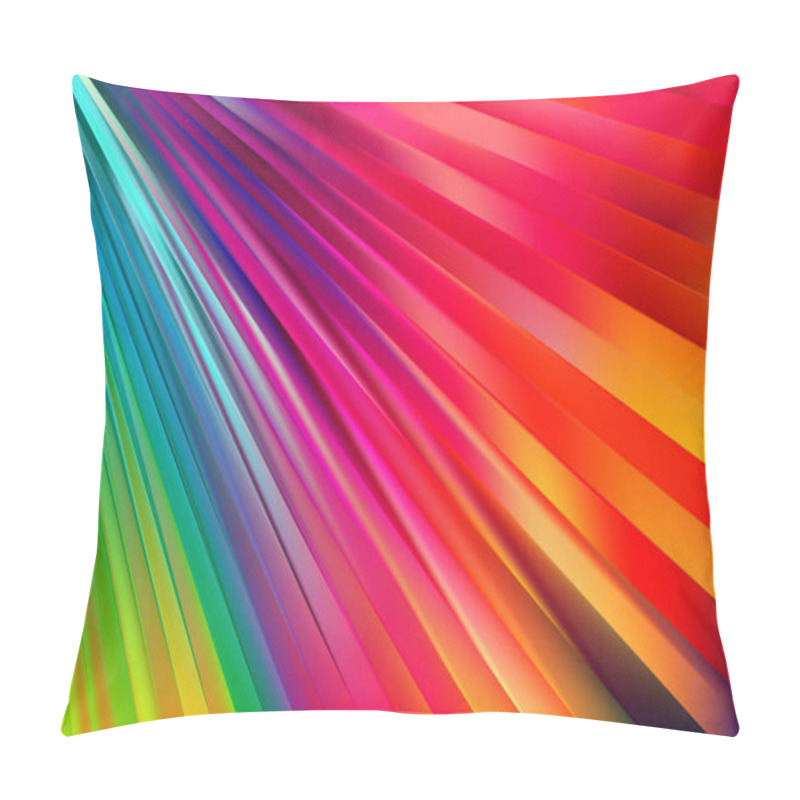 Personality  Colorful Diagonal  Lines Background  Pillow Covers