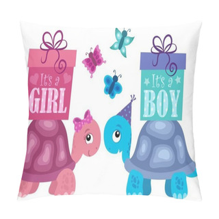 Personality  Is It A Girl Or Boy Topic 2 Pillow Covers
