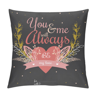 Personality  Love Card For Valentine's Day Pillow Covers