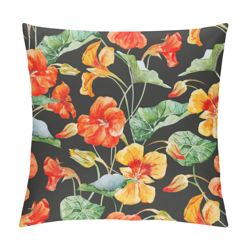 Personality  Watercolor nasturtium flower pattern pillow covers
