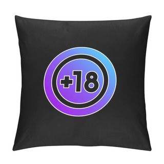 Personality  Age Limit Blue Gradient Vector Icon Pillow Covers