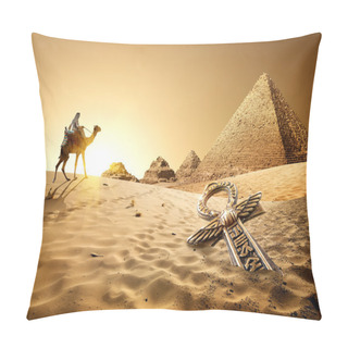 Personality  Pyramids And Ankh Pillow Covers