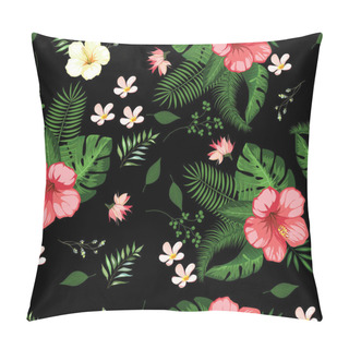 Personality  Beautiful Tropical Flower Pattern Pillow Covers