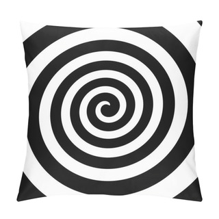 Personality  Black And White Hypnotic Spiral Vortex Hypnotic Psychedelic Expe Pillow Covers