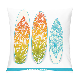 Personality  Surfboard Design Three Pillow Covers