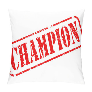 Personality  CHAMPION Red Stamp Text Pillow Covers