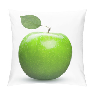 Personality  Green Apple Isolated On White Pillow Covers