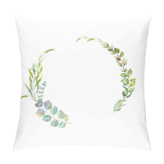 Personality  Spring Wreath With Leaves. Pillow Covers