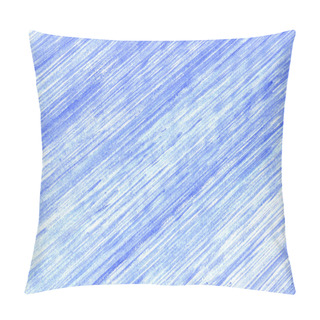 Personality  Watercolor Striped Blue Background Pillow Covers