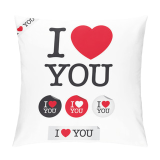 Personality  Happy Valentines Day Card, I Love You, Font Type Pillow Covers
