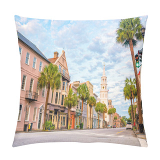 Personality  Historical Downtown Area Of  Charleston, South Carolina, USA At Twilight. Pillow Covers