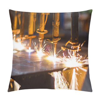 Personality  CNC LPG Cutting With Sparks Close Up Pillow Covers