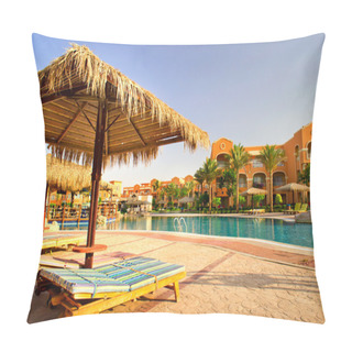 Personality  Fine Egyptian Resort Early Morning. Pillow Covers