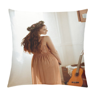 Personality  Young Woman In Boho Style  Pillow Covers