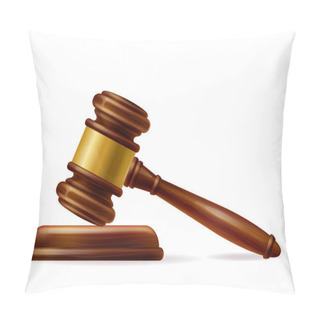 Personality  Realistic Wooden Brown Judge Gavel Pillow Covers