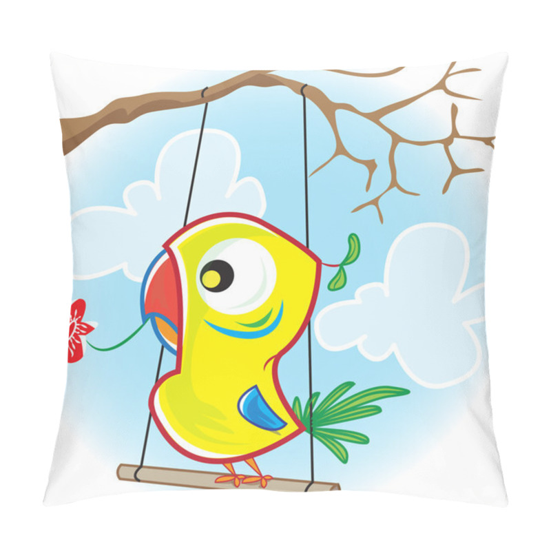 Personality  Parrot with tree pillow covers