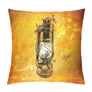 Personality  Lamp Vintage Retro Art Drawing Fun Pillow Covers