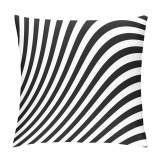 Personality  Abstract Black And White Modern Striped Background Pillow Covers