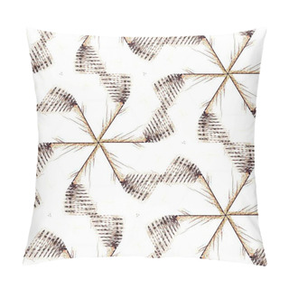 Personality  Detailed Outline Patterns And Designs Based On Hexagonal Mosaic With Ripple Effect From Water Reflections On White Background And Bokeh Colorful Layers Pillow Covers