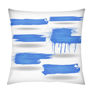 Personality  Blue Strokes With Shadow Pillow Covers