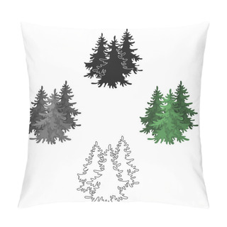 Personality  Canadian Spruce. Canada Single Icon In Cartoon Style Vector Symbol Stock Illustration Web. Pillow Covers
