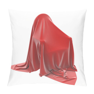Personality  Chair Covered With A Red Cloth Pillow Covers