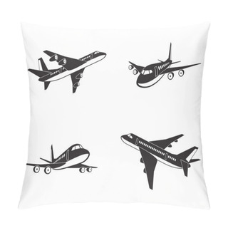Personality  Passenger Airplanes In Perspective Pillow Covers