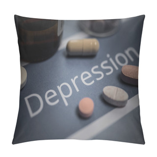 Personality  Depression Related Documents And Drugs Pillow Covers