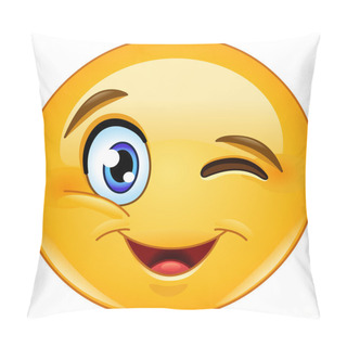 Personality  Winking Face Emoticon Pillow Covers