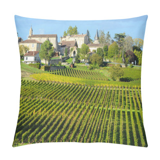 Personality  Vineyards Of Saint Emilion, Puisseguin, Bordeaux Vineyards, France Pillow Covers