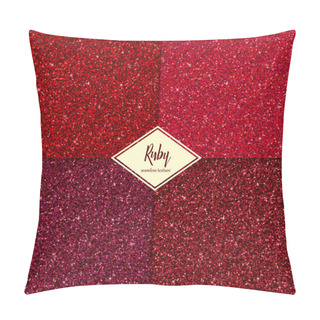 Personality  Set Of Ruby Texture Pillow Covers