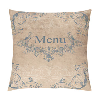 Personality  Vector. Restaurant Menu Design Pillow Covers