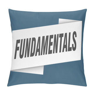 Personality  Fundamentals Banner Template. Ribbon Label Sticker. Sign Pillow Covers