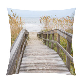 Personality  Boardwalk Leading To The Beach Pillow Covers