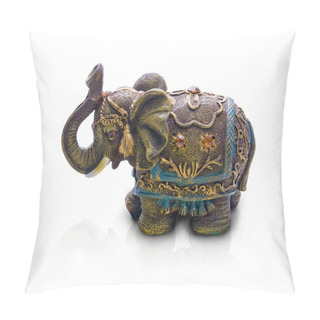 Personality  Elephant, Isolated On White Background Pillow Covers