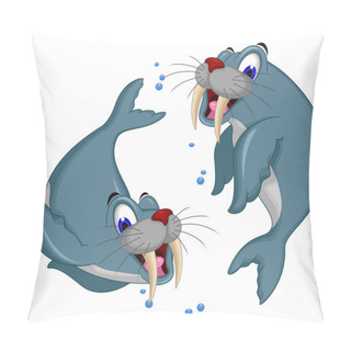 Personality  Cartoon Walrus Couple Pillow Covers