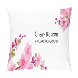 Personality  Branch Of Sakura With Flowers Pillow Covers