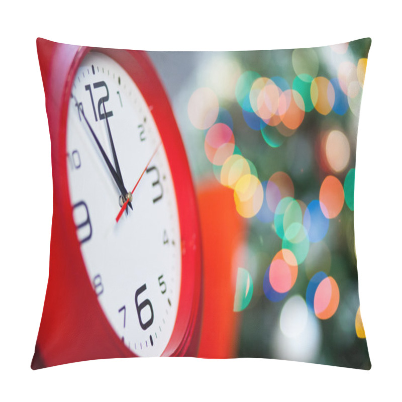 Personality  Christmas Hours On A Bright Background. Pillow Covers