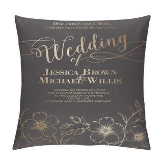 Personality  Awesome Wedding Invitation. Pillow Covers