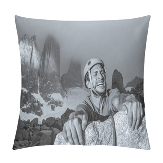 Personality  Climber On The Edge. Pillow Covers