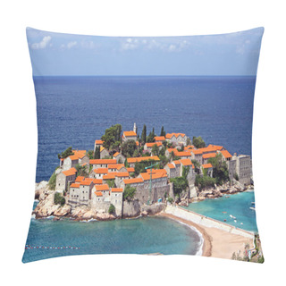 Personality  Sveti Stefan Island, Montenegro Pillow Covers