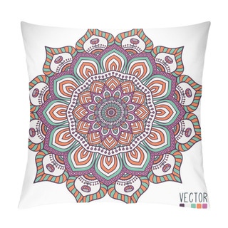 Personality  Mandala. Round Ornament Pattern. Vintage Decorative Elements. Hand Drawn Background. Islam, Arabic, Indian, Ottoman Motifs. Pillow Covers